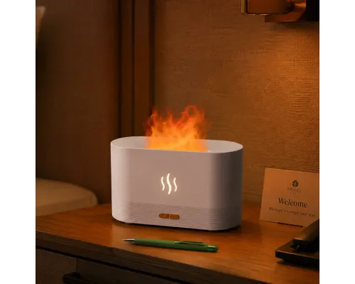 Светодиодный USB увлажнитель-ароматизатор Flame RGB, белый