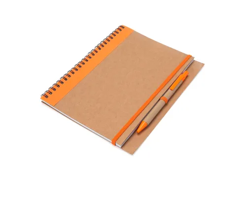 Блокнот с ручкой ALANI, Оранжевый