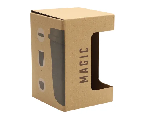 Коробка для кружки Magic с окном, коричневый