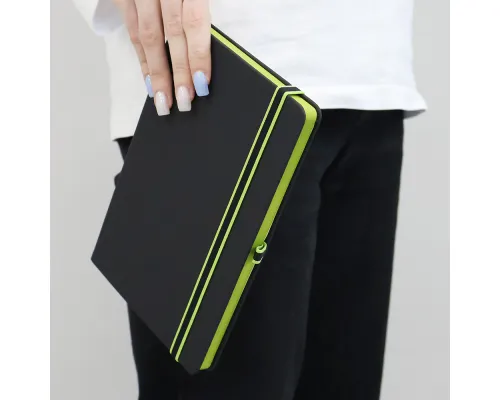 Ежедневник A5 недатированный Sir Lewis в твёрдом переплёте, зелёный кант