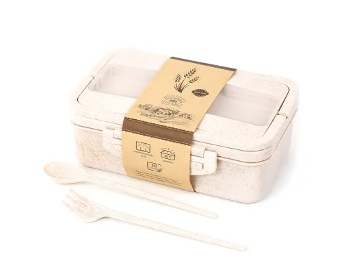 Ланчбокс (контейнер для еды) Hapler из пшеничного волокна, бежевый Ланчбокс (контейнер для еды) Hapler из пшеничного волокна, бежевый