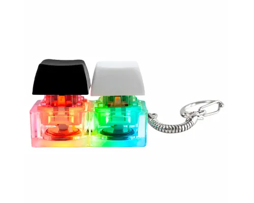 Брелок KeyDuo с LED подсветкой (фонарик), чёрно-белый