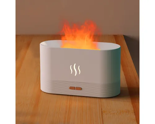 Светодиодный USB увлажнитель-ароматизатор Flame RGB, белый