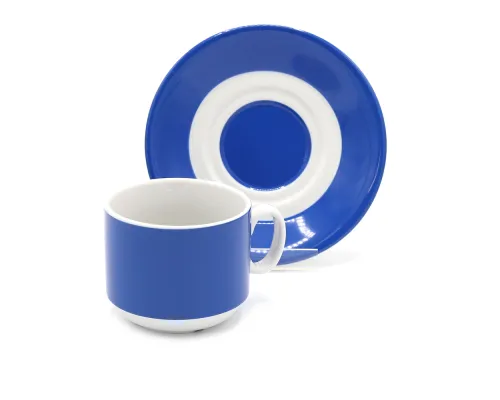Чайная пара фарфоровая 220см³ "экспресс" "Sunrise" (7С1665Ф34), синий, в коробке