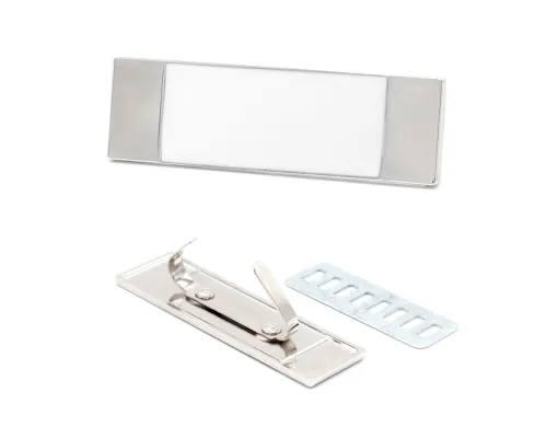 Шильд металлический, серебряно-белый