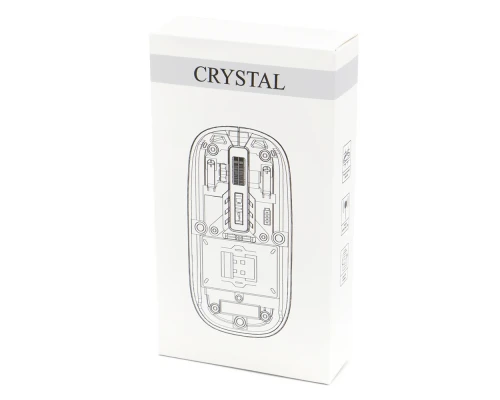 Мышь компьютерная беспроводная прозрачная Crystal, черная