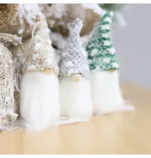Новогоднее украшение рождественский гном Куперс (1шт), бежевый
