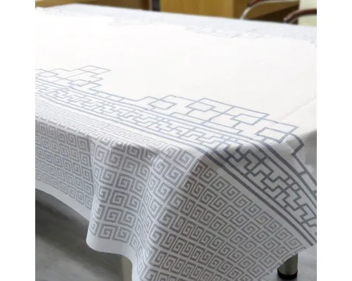 Биоразлагаемая скатерть, бело-серая, набор 5шт