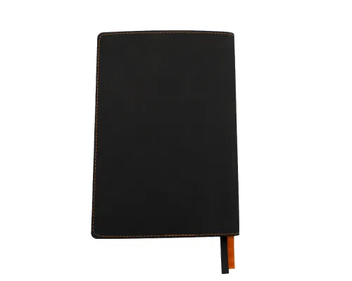 Ежедневник A5 недатированный Efemero в мягком переплёте, черно-оранжевый