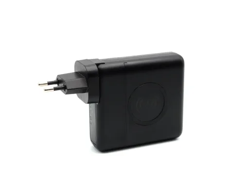Внешний аккумулятор Gemini с беспроводной зарядкой и сетевым адаптером, 10000 mAh, черный Внешний аккумулятор Gemini с беспроводной зарядкой и сетевым адаптером, 10000 mAh, черный