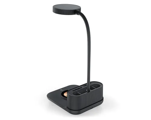 Лампа-органайзер Crolly c беспроводной зарядкой 15W, черный