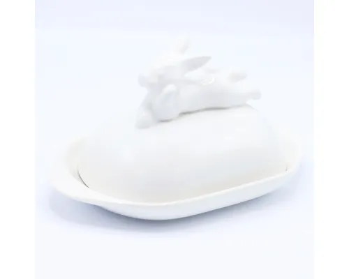Маслёнка с кроликом, 380 мл, Белый
