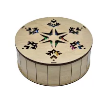 ШКАТУЛКА - упаковка новогодняя из дерева 1500г