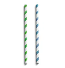 Белая бумажная трубочка , размер 197*6 мм, цветная  (25 шт в бумажной упаковке)