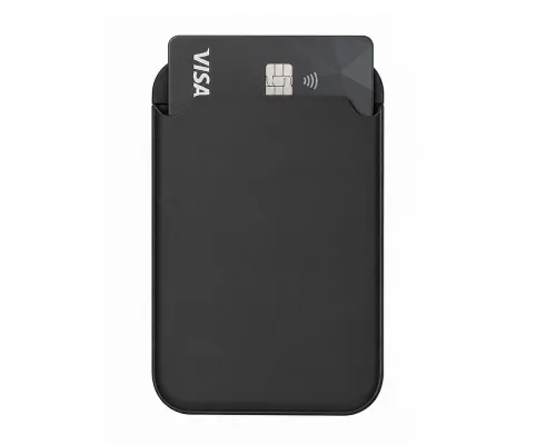 Магнитный держатель карт на телефоне CardSocket, чёрный