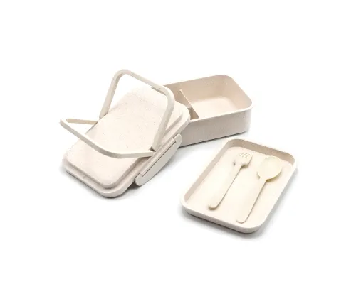 Ланчбокс (контейнер для еды) Inar из пшеничного волокна, бежевый