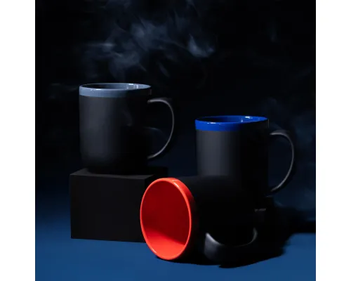 Кружка Barrel, софт-тач, чёрно-красная