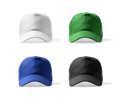 Бейсболка 5-панельная из хлопка FIDES, Папоротниковый