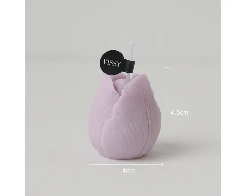 Свеча Тюльпан Оксфорд, сиреневый