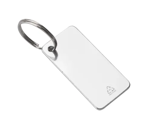 Брелок из переработанного алюминия Convert, серебро