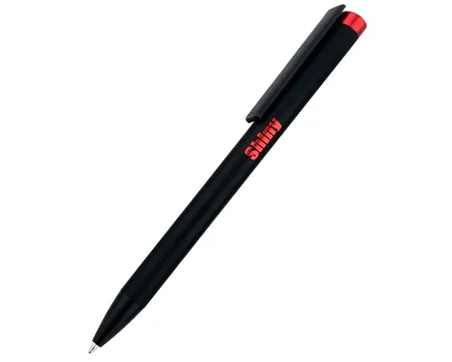 Ручка металлическая Slice Soft софт-тач, красная