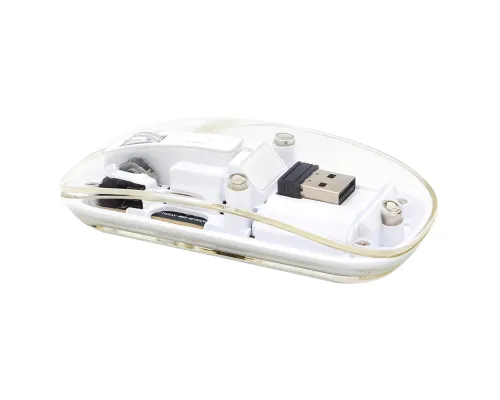 Мышь компьютерная беспроводная прозрачная Limpid, белый