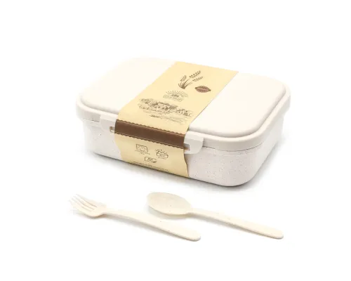 Ланчбокс (контейнер для еды) Ulf из пшеничного волокна, бежевый