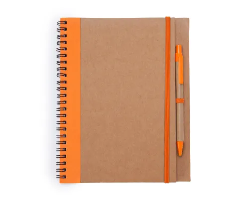 Блокнот с ручкой ALANI, Оранжевый