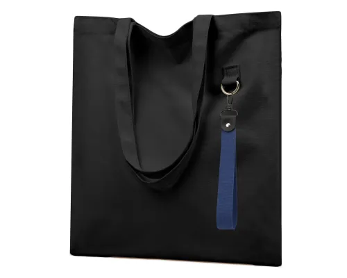 Сумка для покупок LUMISSA 325 г/м² с ремувкой, чёрный/тёмно-синий