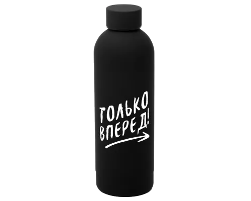 Термобутылка Perfecto софт-тач, черный