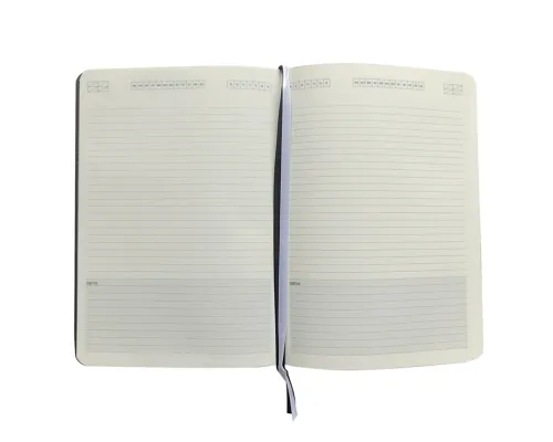 Ежедневник A5 недатированный Essenza, в твёрдой обложке, чёрный