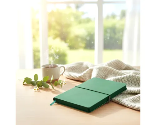 Ежедневник A5 недатированный Massimo в мягком переплёте, темно-зеленый