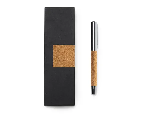 Ручка из натуральной пробки и стали SUVER, Серебро