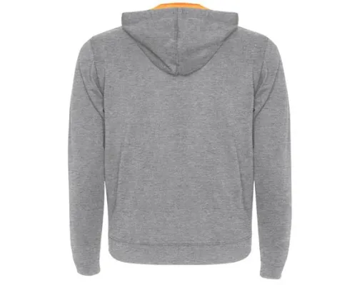 Толстовка FUJI мужская, СЕРЫЙ/ФЛУОРЕСЦЕНТНЫЙ ОРАНЖЕВЫЙ XL