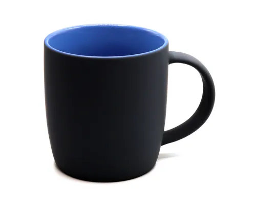 Кружка Spring софт-тач, черно-синяя