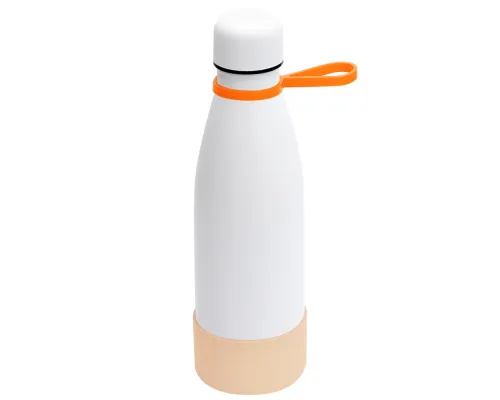 Термобутылка герметичная вакуумная Olivia To Go, белый/оранжевый/бежевый