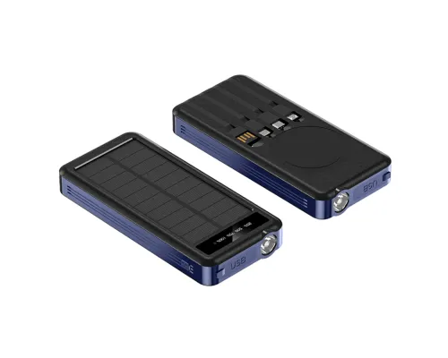 Внешний аккумулятор Xyron с солнечной панелью, 10000 mAh, синий