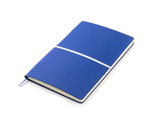 Ежедневник A5 недатированный Equator в мягком переплёте, синий с серебристым