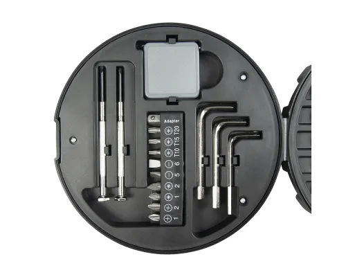 Набор инструментов в форме колеса TORQ, черный