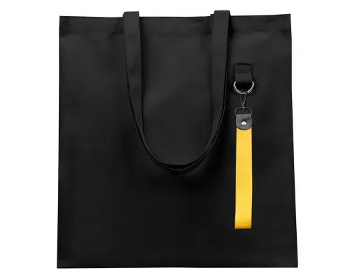 Сумка для покупок LUMISSA 325 г/м² с ремувкой, чёрный/жёлтый