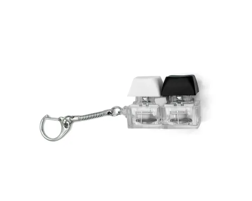 Брелок KeyDuo с LED подсветкой (фонарик), чёрно-белый