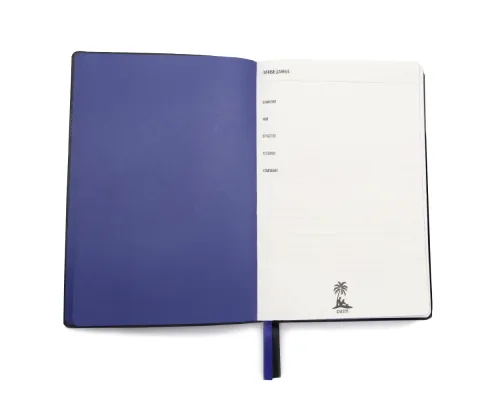 Ежедневник A5 недатированный Efemero в мягком переплёте, черный/темно-синий