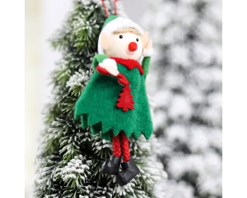 Новогоднее украшение Эльф, зеленый