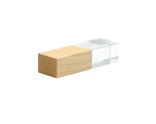 Флешка Кристал Bamboo 16 Гб, белая подсветка Флешка Кристал Bamboo 16 Гб, белая подсветка