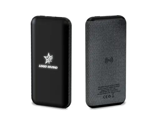 Внешний аккумулятор Stormoway, 10000 mAh с беспроводной зарядкой, черный