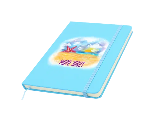 Блокнот A5 Monte в твёрдом переплёте, голубой