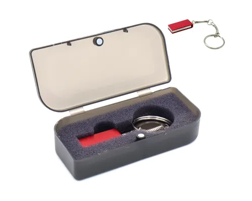 Флешка Slim 16 Гб в футляре, красная