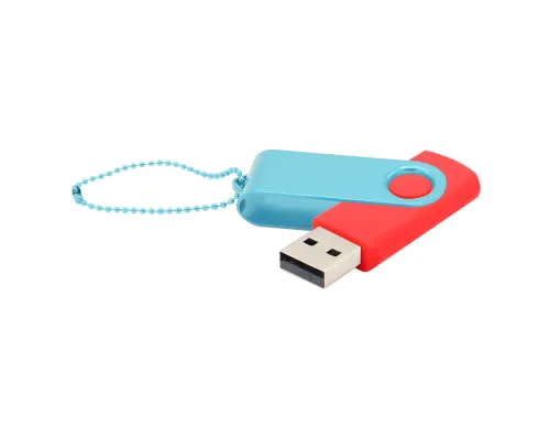 Флешка Designer To Go 2.0 USB 16Gb, красный/бирюзовый
