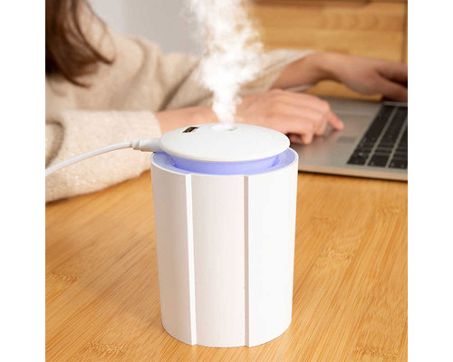 Светодиодный USB увлажнитель Foggy с подсветкой, белый Светодиодный USB увлажнитель Foggy с подсветкой, белый