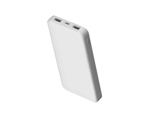 Внешний аккумулятор Polus, 10000 Mah, софт-тач покрытие, белый